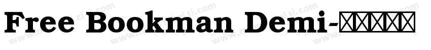 Free Bookman Demi字体转换
